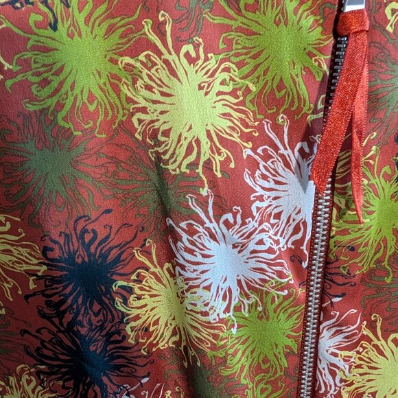 Costello Tagliapietra Designer Wrap Dress Draped Satin Exposed Zipper Size 10 - Picture 13 of 14